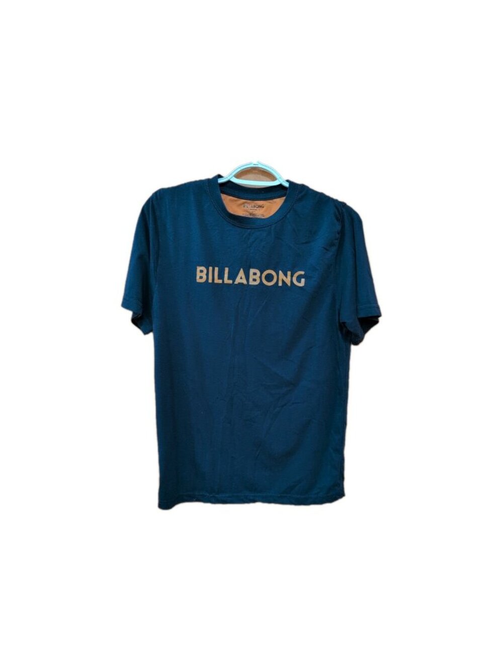 Billabong Loungewear Shirt Mens S Navy Yellow Short Sleeve Tee Graphic Crewneck